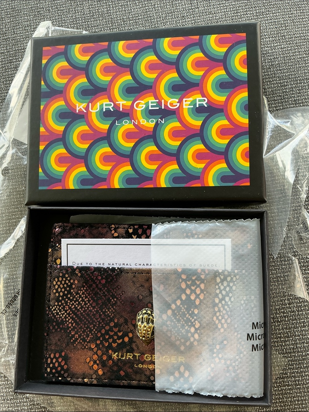 Kurt Geiger Shoreditch Leather Card Case - Picture 5 of 6